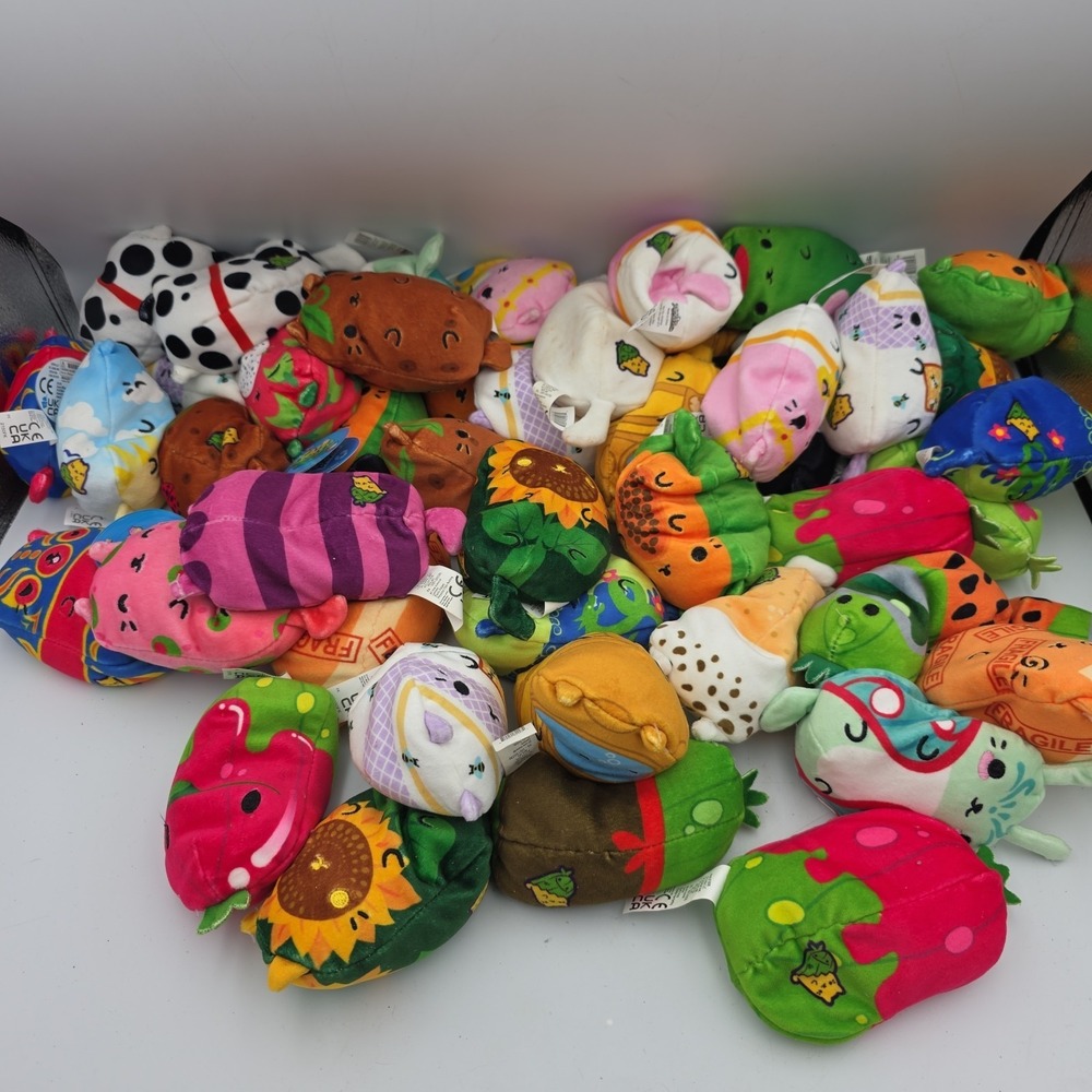 Cats vs Pickles AND Kittens vs Gherkins Lot Of 48 Plush Bean Toys